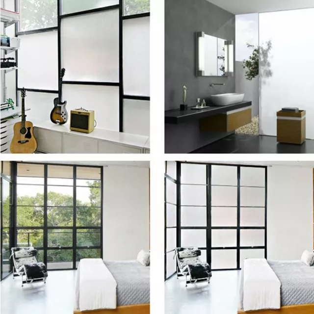 Opaque White Frosted Window Film Decorative Glass Tint Home Mall Privacy Sticker
