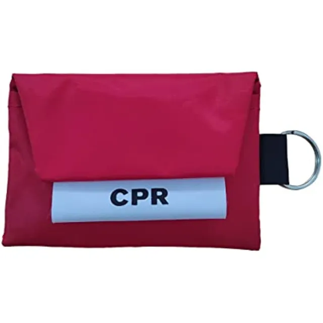 5 pcs CPR Face Mask Key Chain Kit with Gloves One Way Valve Face Shield Mask