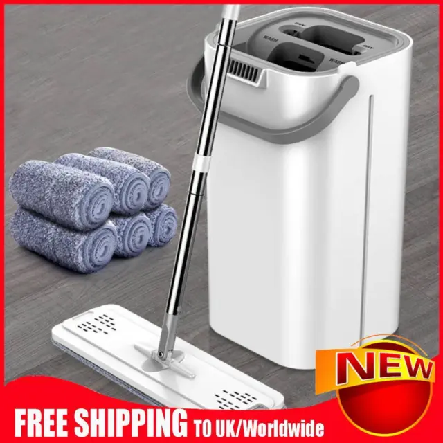360° Rotation Flat Squeeze Mop Bucket Set Multi-Use Useful for Floor Cleaning
