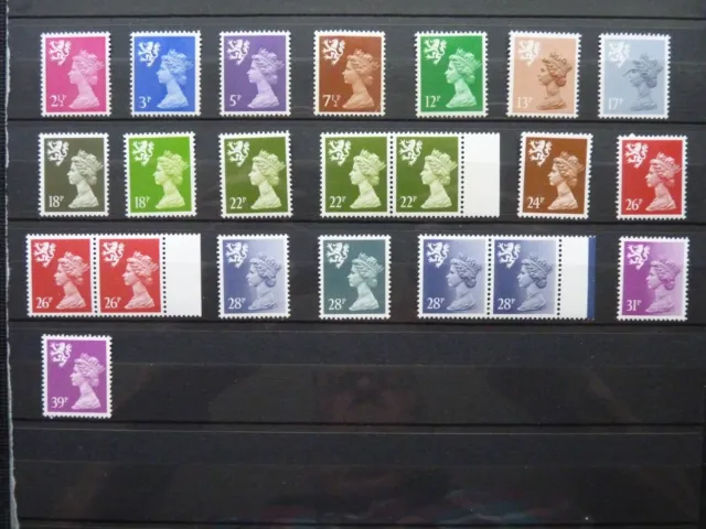 Great Britain. Qeii. Collection Of Regional Definitive Stamps - Scotland. Mnh