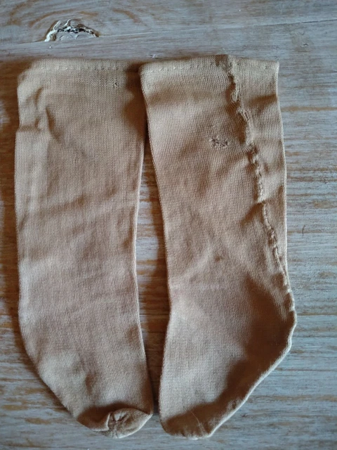 Paire de bas anciens pour poupée ancienne Jumeau ou autre