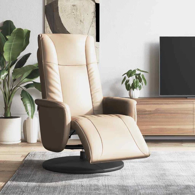 Relaxsessel mit Fußteil Cappuccino-Braun Kunstleder vidaXL