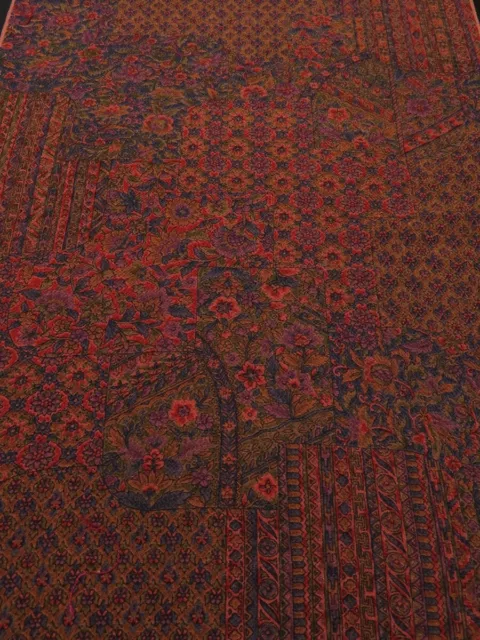 1Z03z110 Japanese Kimono Crepe Silk  FABRIC Dark red, Pink Flowers 63"