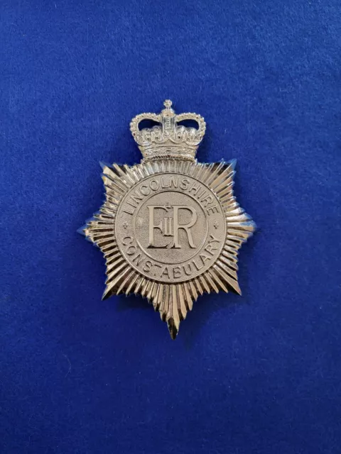 Lincolnshire Constabulary Chrome Helmet Plate (Obsolete)