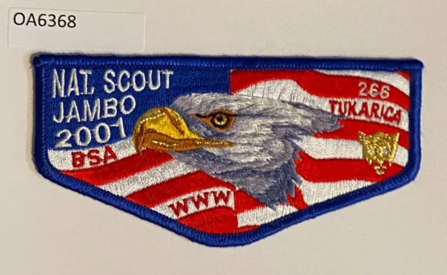 Boy Scout OA 266 Tukarica Lodge 2001 National Jamboree Flap Blue