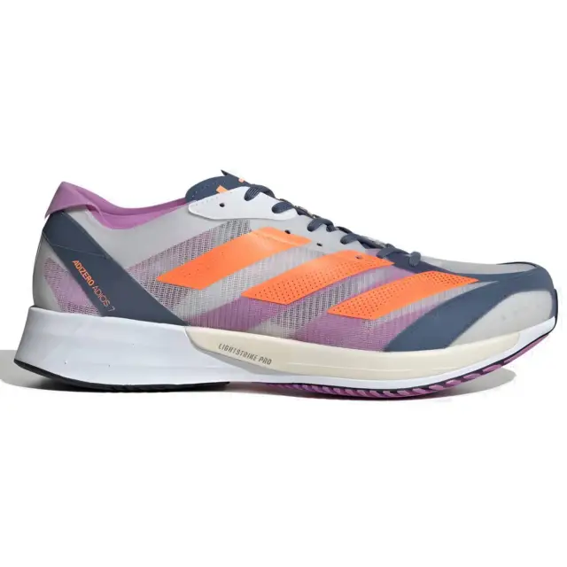 Adidas Adizeo Adios 7 Men's Running Shoes, Dash Grey/Solar Orange/Wonder Steel