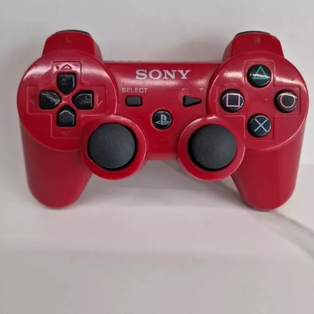 Sony PS3 Official Red Dualshock 3 Six Axis   Wireless Controller SOLD AS SEEN