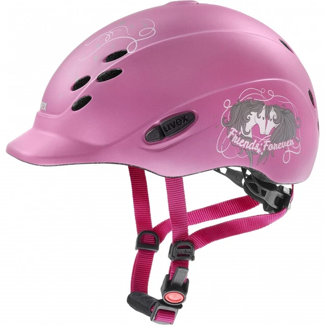Kinder Reithelm ONYXX Friends II Uvex pink mat XXXS-XS (49-54cm) Reitkappe rosa