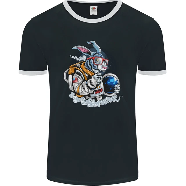 T-shirt da uomo Space Bunny Funny Astronaut Space Rabbit fotoL