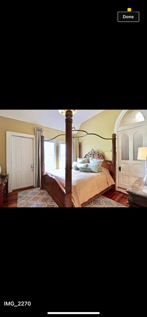 King Size Four 4 Poster with Iron Canopy Bed Mattress/Box Spring and Dresser King Size Four 4 Poster with Iron Canopy Bed Mattress/Box Spring and Dresser