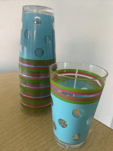 Juego de seis (6) vasos de jardín primavera verano de granero de cerámica para niños - tazas de plástico