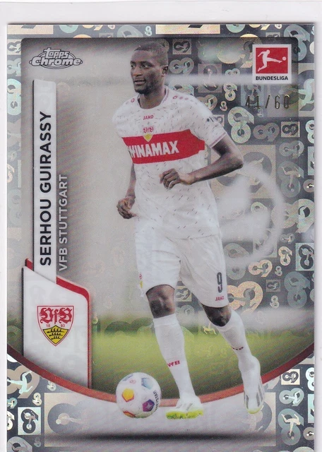 Carte Topps Chrome 2024/25 Serhou Guirassy Superfractor 1/1 Auto - Borussia Dortmund - état Near Mint