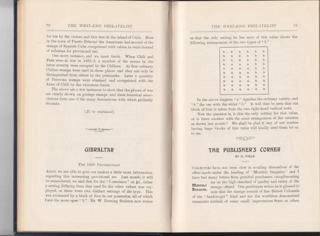 The West-End Philatelist, Hardbound Volume II, March 1905 to February 1906. Used 2