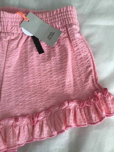 River island mini girls aged 2-3 years pink textured shorts outfit BNWT 6