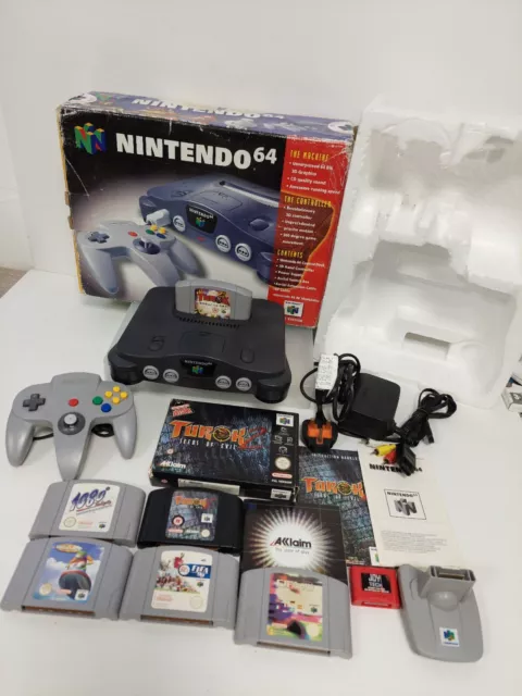 Boxed Nintendo 64 Bundle Console With Leads Controller And 6 Games Clean Tested