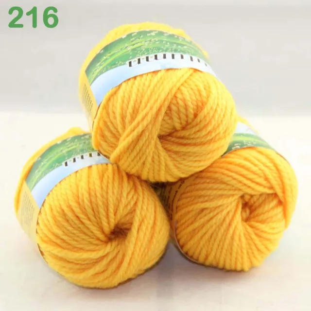AIP Sale 3 Balls X50gr DIY Hand Knitting Yarn Soft Blankets Wool Silk Velvet 16