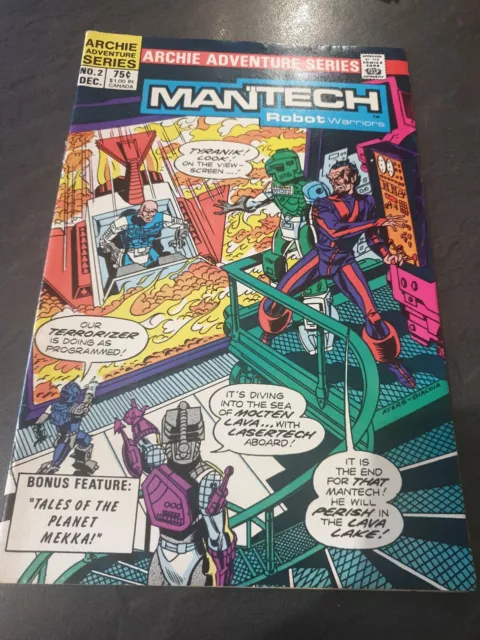 Archie Adventure Series Comics "Mantech Robot Warriors" #2 1984 VG +
