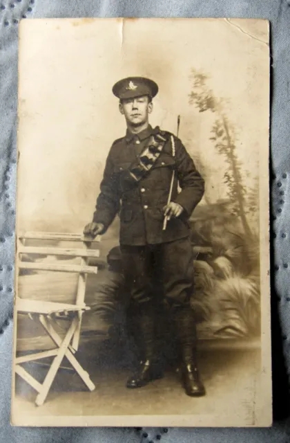 Genuine Ww1 ‘Royal Artillery Gunner’ Postcard Photograph