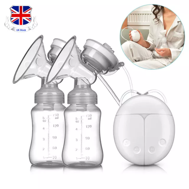 Electric Breast Pump Mute Automatic Dual Breastpump Baby Infant Feeding With USB