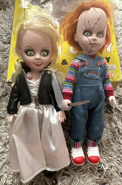 Mezco Living Dead Dolls Chucky and Tiffany Doll Good Guys Bride of Chucky LDD