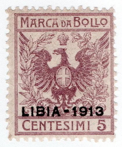 (I.B) Italy (Libya) Revenue : Marca da Bollo 5c (1913)