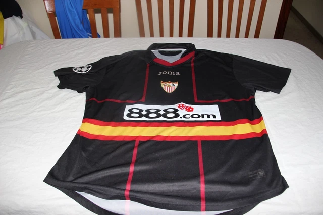 CAMISETA FUTBOL OFICIAL VINTAGE DEL SEVILLA FC DE MARCA JOMA TALLA XXL 888. COM