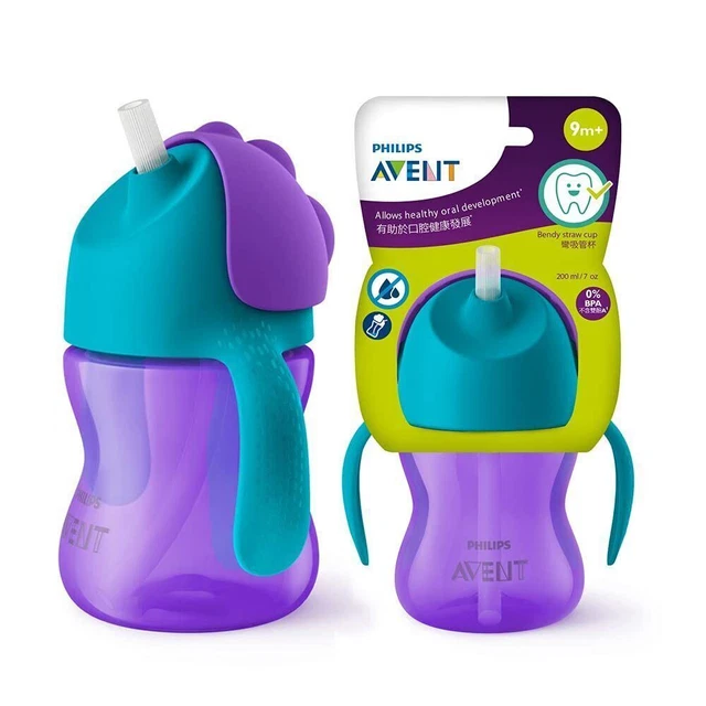 Taza de paja Aven de plástico libre de BPA Philips Aven (surtidos colores, 200 ml)