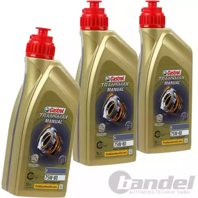 3L CASTROL SYNTRANS V FE 75W-80 GL-4 GETRIEBEÖL 5-& 6-Gang-SCHALTGETRIEBE für VW