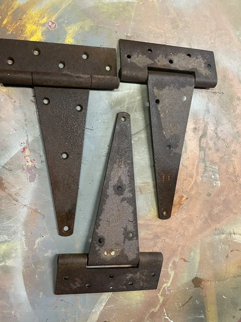 Lot of antique barn door strap hinges