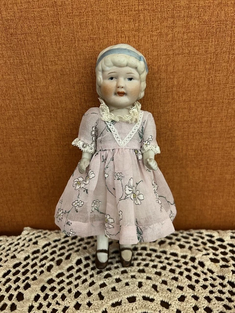 Antique/Vintage Japan Miniature All Bisque Doll Lot X5 Dolls! 2
