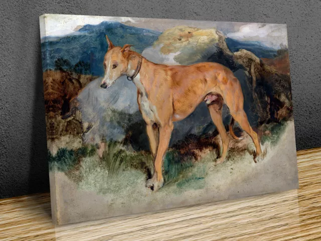 A Deerhound Sir Edwin Henry Landseer  mounted canvas print  or print only