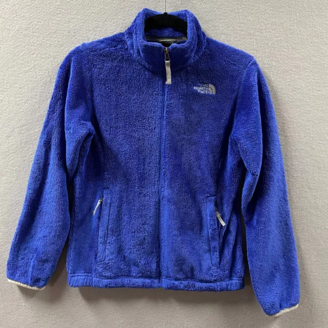 The North Face Oso Jacket Girls Large 14 16 Blue Osito Fleece Winter Coat