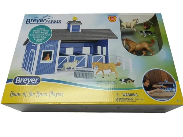 New Breyer Horse Farms Home at The Barn 10pc Playset Stablemates 1:32  11x7x9 in