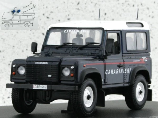 LAND ROVER DEFENDER 90 Carabinieri Deagostini 1/43 4Wd Italia
