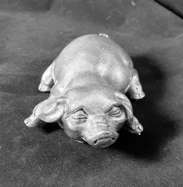 Schwein/lustige Tierfigur/Silber/925/Deko/Vitrinenobjekt/Zierobjekt/ca. 12x9x5cm