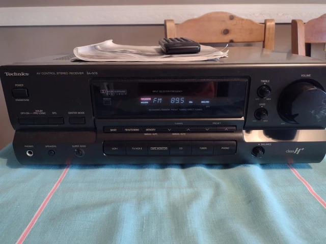 TECHNICS SA-G76 STEREO Dolby Prologic Surround Sound Tested Works