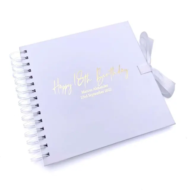 Personalised Any age Birthday Scrapbook, Guest Book or Photo Album Gift WSPR-12