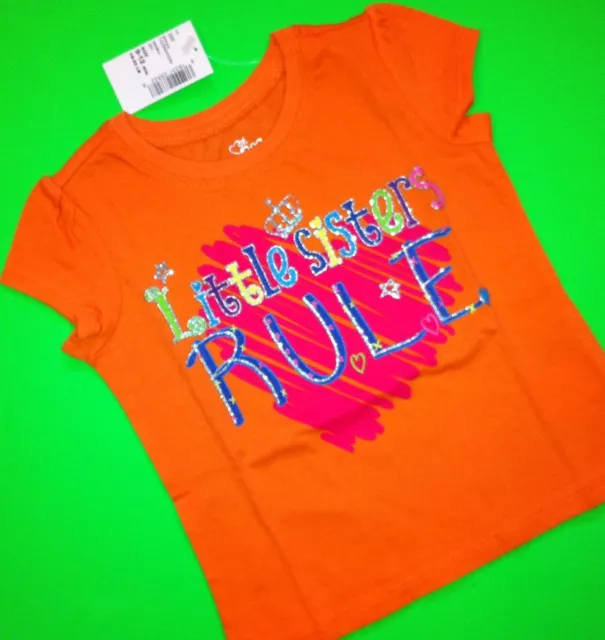 *NEW! "Little Sisters Rule" Baby Girls Shirt 6-9 12 18 24 Months 2T 4T Gift Nice