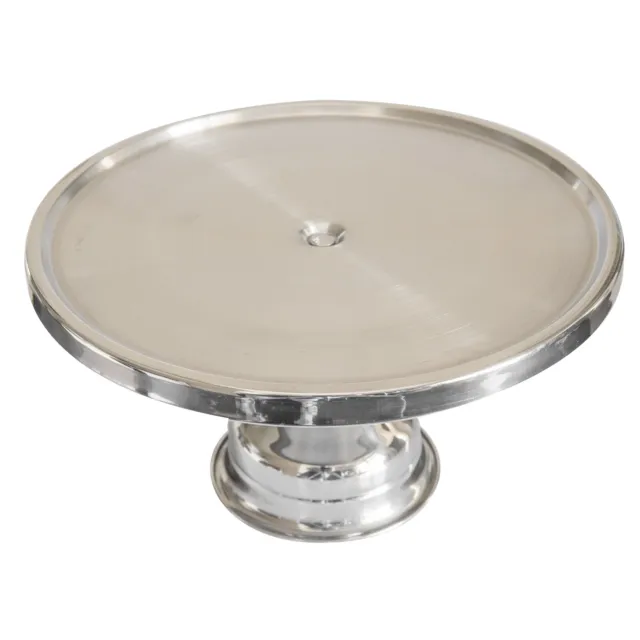 Cake Stand 330x175mm Stainless Steel Display Cupcakes Cakes Footed Plate