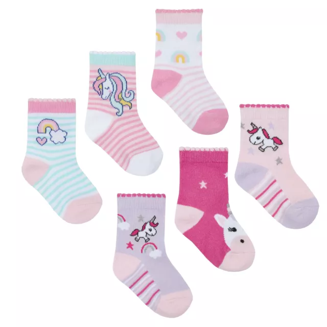 Bebés 3 Paquete De Novedad Unicornio Calcetines de Diseño Arcoiris Infantil Ropa