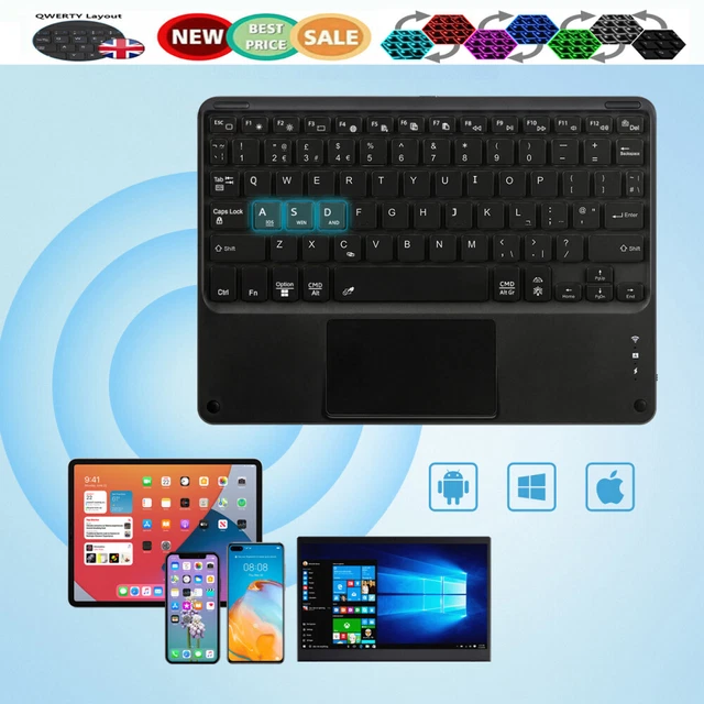 WIRELESS BLUETOOTH BACKLIT Keyboard w/Touchpad For Microsoft surface