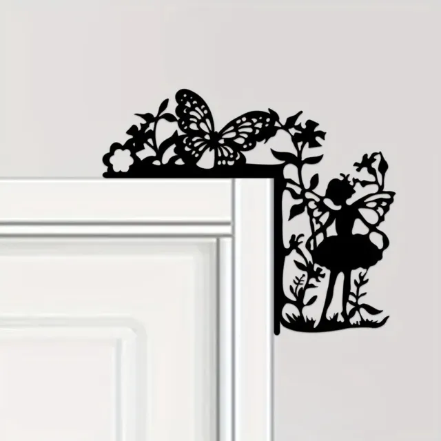 1pc kreative Silhouette dekorative Wandaufkleber Tür Ecke Dekoration
