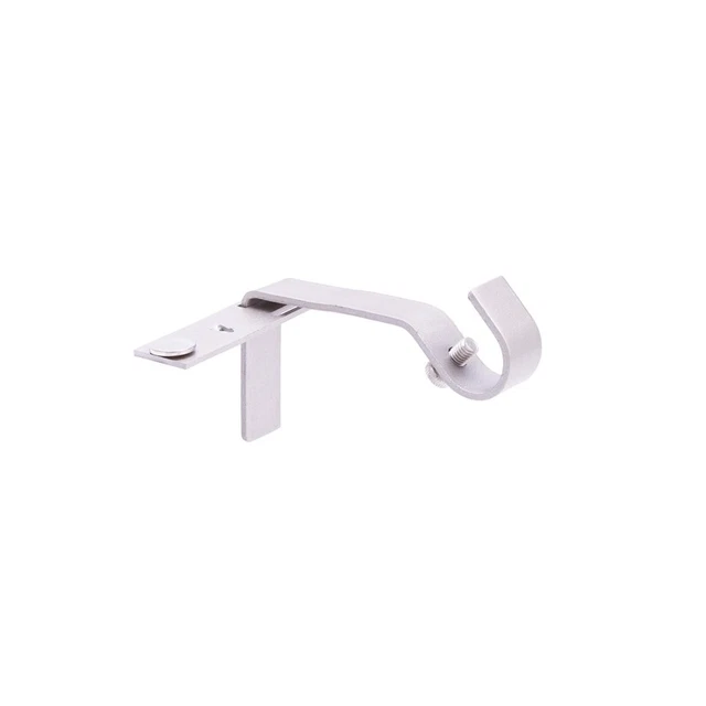Kenney Fast Fit Silver Brushed Nickel Metal Curtain Rod Bracket 5/8 L x 3 in. Pr