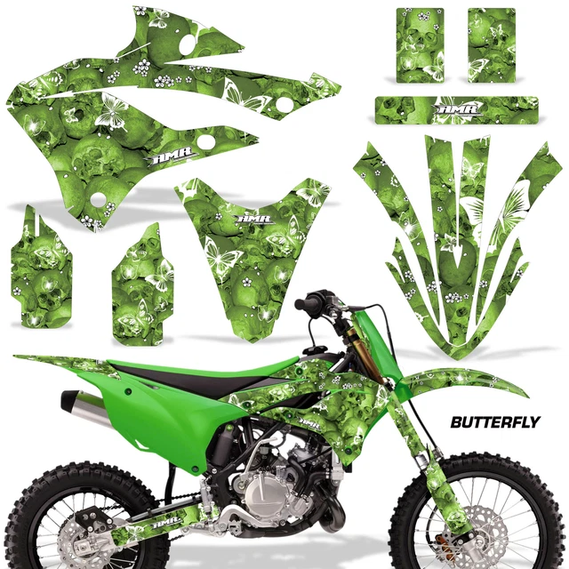 Dirt Bike Adesivi Kit Grafica Adesivo Per Kawasaki KX85 & KX112- 22 -a BFly W G