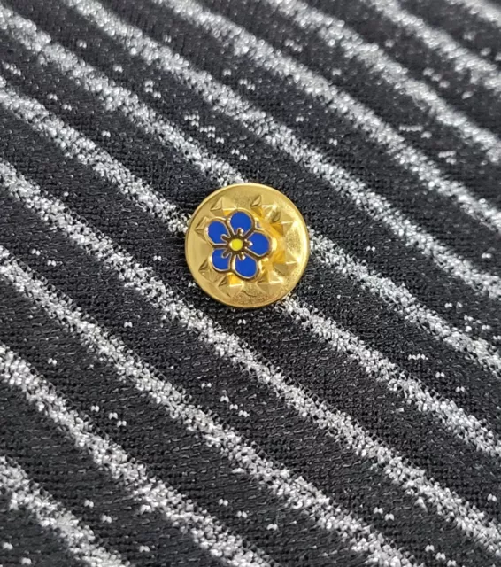 Masonic Brotherhood of the Blue "Forget Me Not" Metallic Lapel Pin Size 1/4"