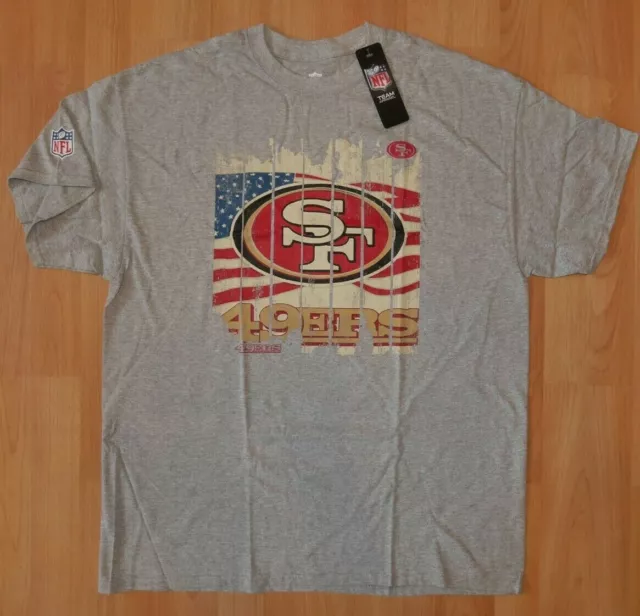 MAGLIETTA FANWEAR NUOVA/IMBALLO ORIGINALE: NFL SAN FRANCISCO 49ers! Tg. S - XXL! BANDIERA USA!