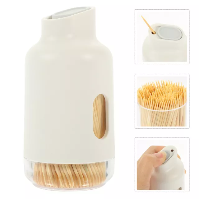 Desktop Toothpick Dispenser Dust-proof Toothpick Holder Household Toothpick Box