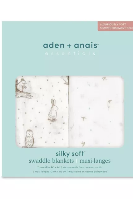aden anais Essentials Silky Soft Swaddle Blankets 44x44 Healing Nature