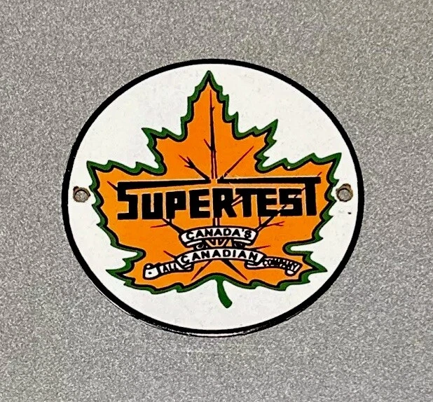 VINTAGE SUPER TEST Supertest Porcelain Sign Car Gas Oil Truck ...