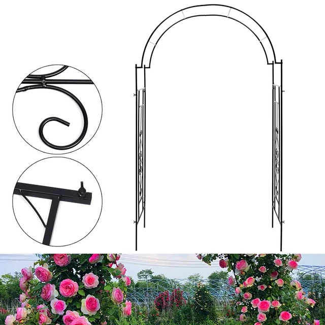 200cm Rosenbogen Terrasse Torbogen Rankgitter Spalier Gartenbogen Dekor Metall